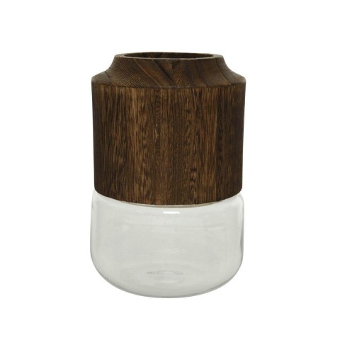 VASO VETRO E LEGNO H20